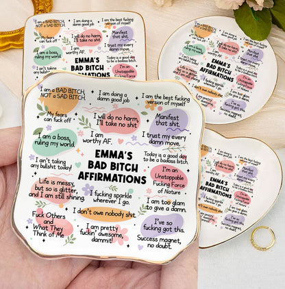 My Swear Affirmations - Personalized Ring Dish - Mother's Day Gifts