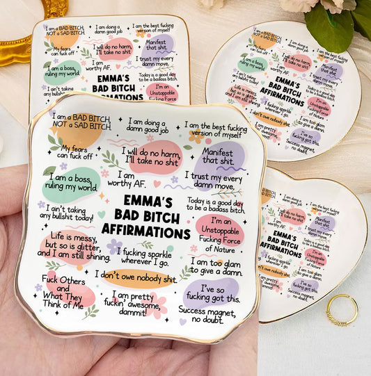 My Swear Affirmations - Personalized Ring Dish - Mother's Day Gifts