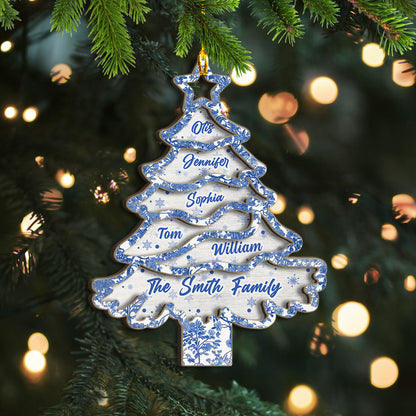 Our Love Christmas Tree - Personalized Window Hanging Suncatcher Ornament