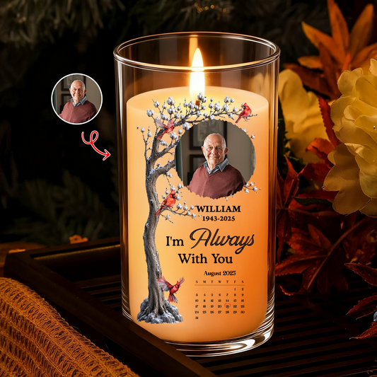The Date You Left Me Memorial Candle - Personalized Flameless LED Candle