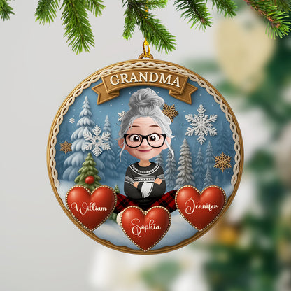 Santa Grandma Christmas 2025 - Personalized Acrylic Ornament