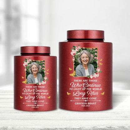 Light Up The World Flowers -  Keepsake Wings Urn for Ashes - Stainless Steel Urn