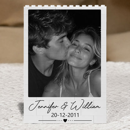 Personalized Couple Photo Building Block - Valentine Gift for Couple - Anniversary Gift
