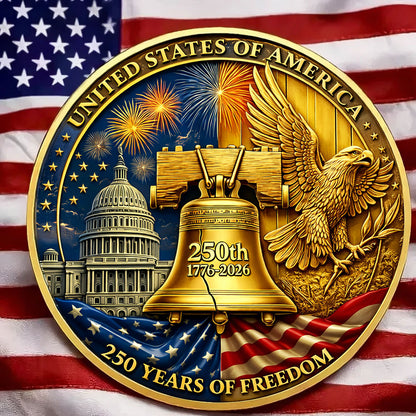 1776-2026 - 250th Anniversary U.S.A. Commemorative Challenge Coin