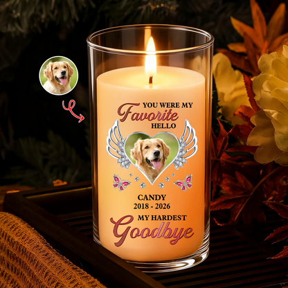 Your Wings Were Ready But My Heart Was Not Memorial Candle - Personalized Flameless LED Candle