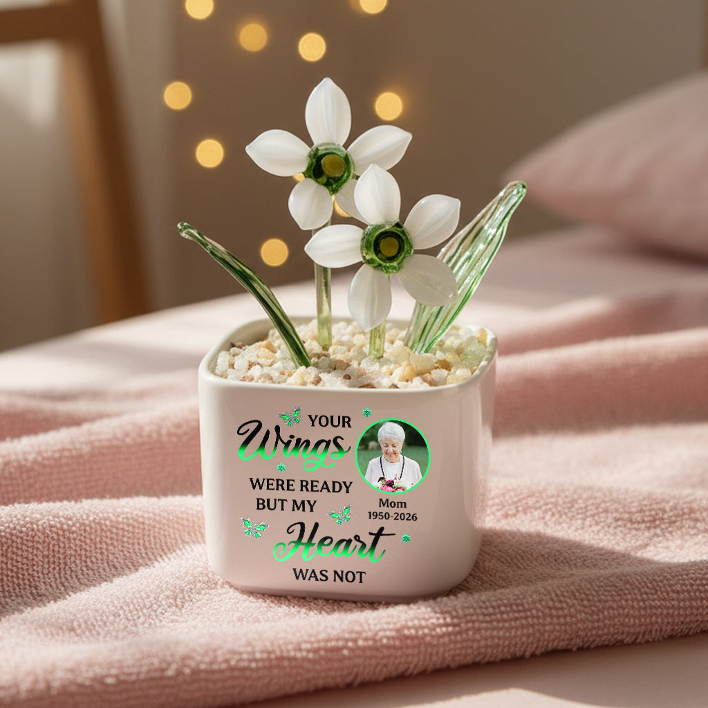 Miss You So Much Memorial - Personalized Custom Glass Everlasting Flowers