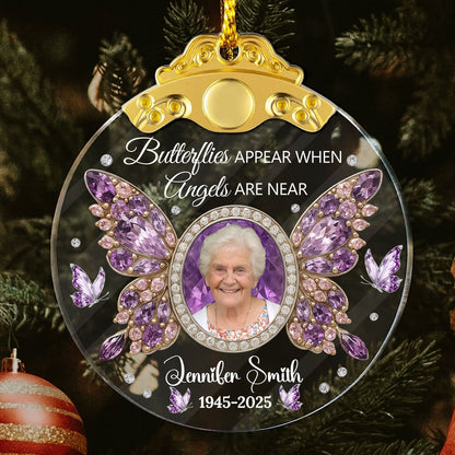 My Angel - Personalized Glass Ornament With Silver and Gold Cap