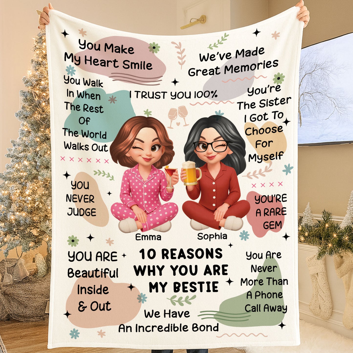 10 Reasons Why You Are My Bestie - Personalized Custom Blanket
