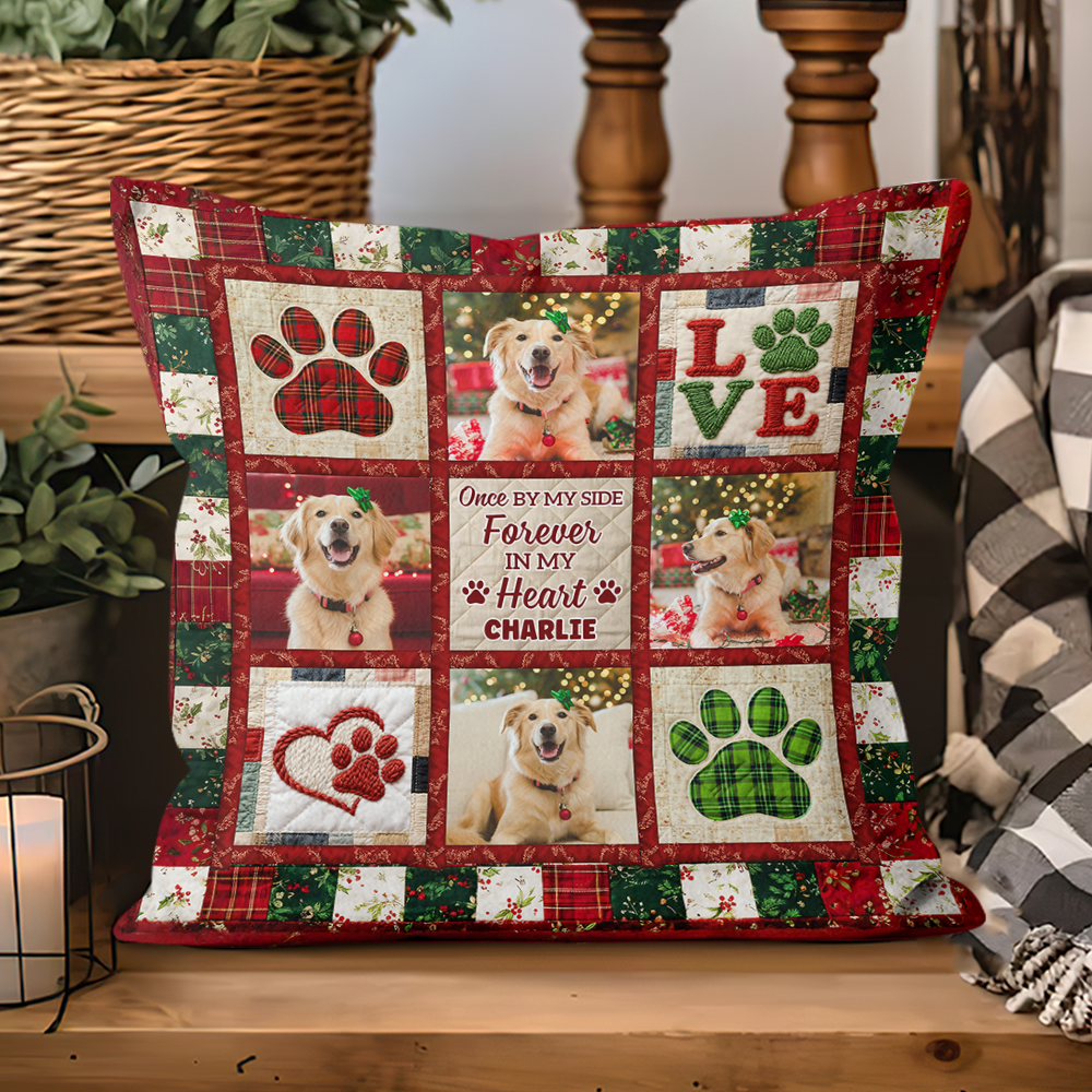 Loving Memorial Pawprints - Personalized Custom Pillow