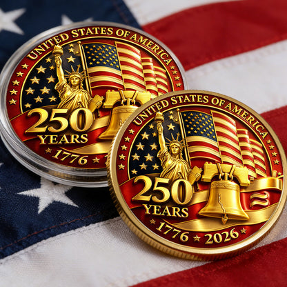 250th Anniversary United States Of America - Commemorative Challenge Coin 1776-2026