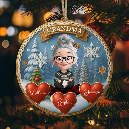 Santa Grandma Christmas 2025 - Personalized Acrylic Ornament