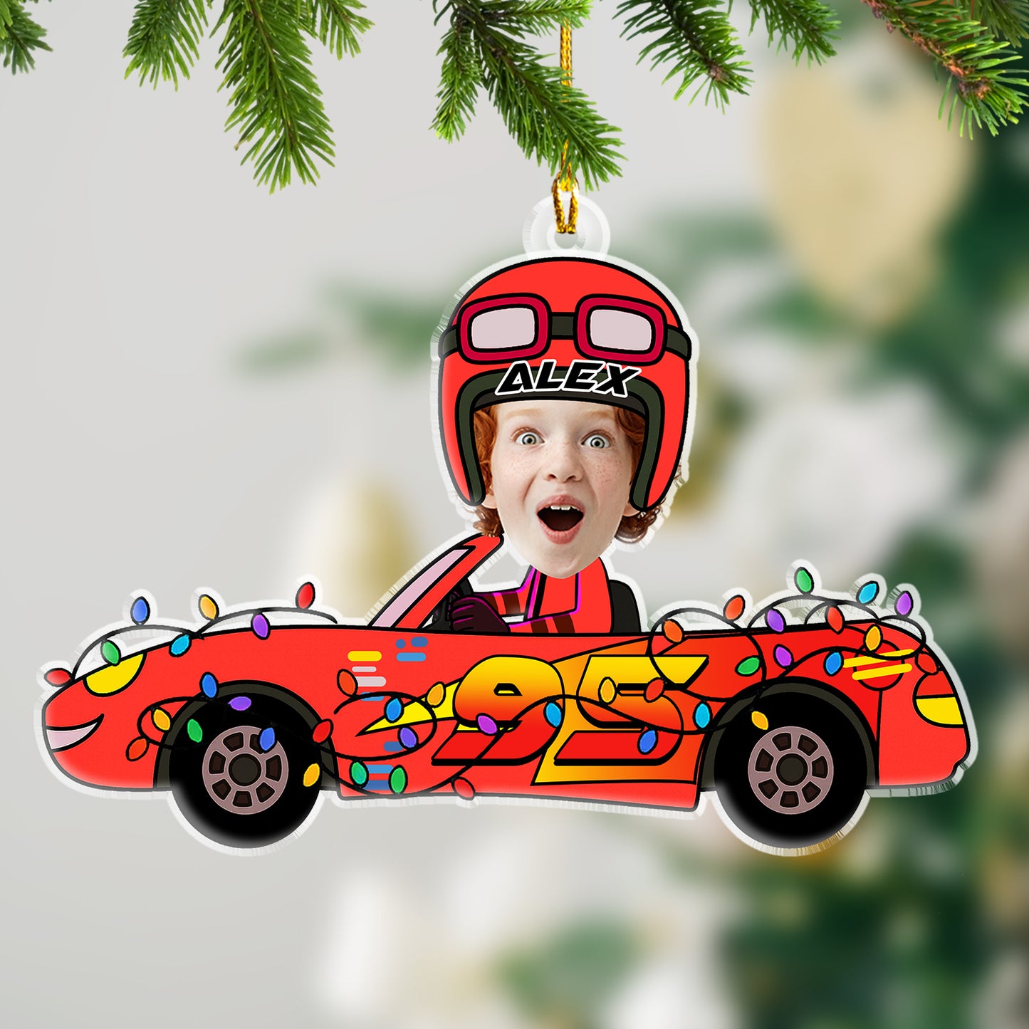Custom Kid Face Car Toys - Personalized Acrylic Ornament