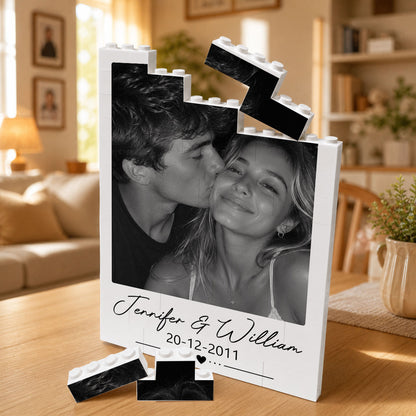 Personalized Couple Photo Building Block - Valentine Gift for Couple - Anniversary Gift