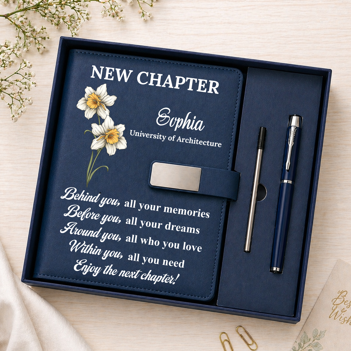 New Chapter - Personalized Leather Notebook Set