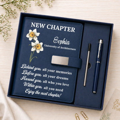 New Chapter - Personalized Leather Notebook Set