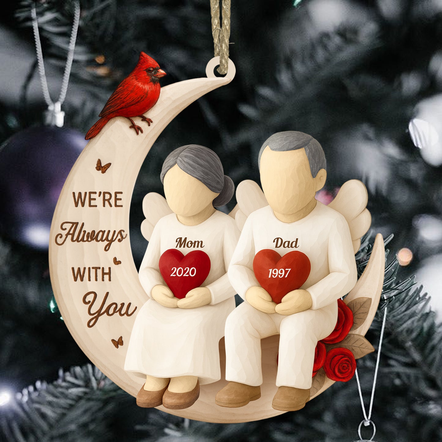 We're Always With You - Personalized Acrylic Ornament