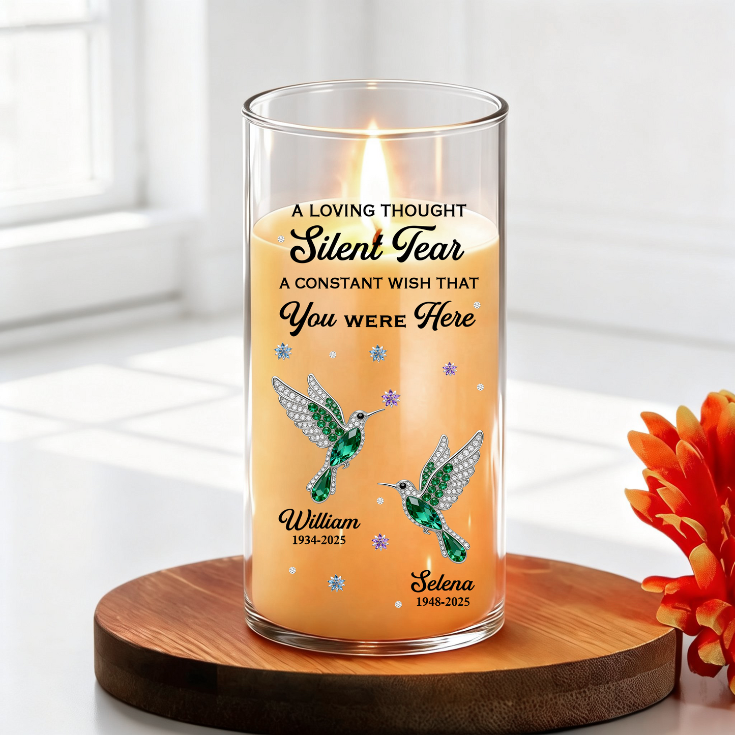A Loving Thought Silent Tear - Personalized Flameless LED Candle