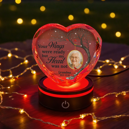 Forever In My Heart - Personalized Custom Crystal Led Light