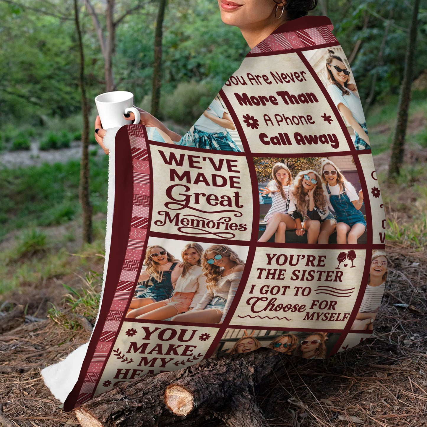 You Make My Heart Smile Bestie Big Heart - Personalized Custom Blanket