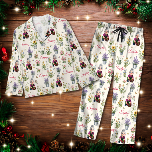 Custom Photo Best Dad Grandpa Ever - Personalized Long Pajamas Set