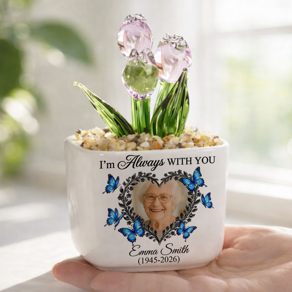 I Am Always With You Flowers - Personalized Custom Glass Everlasting Tulips
