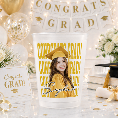 Class Of 2026 Congrats Grad Custom Photo - Personalized Graduation Cups