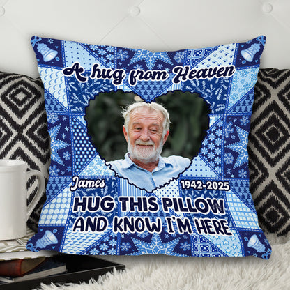 Whenever You Touch This Heart - Memorial Personalized Custom Pillow - Sympathy Gift For Family Members
