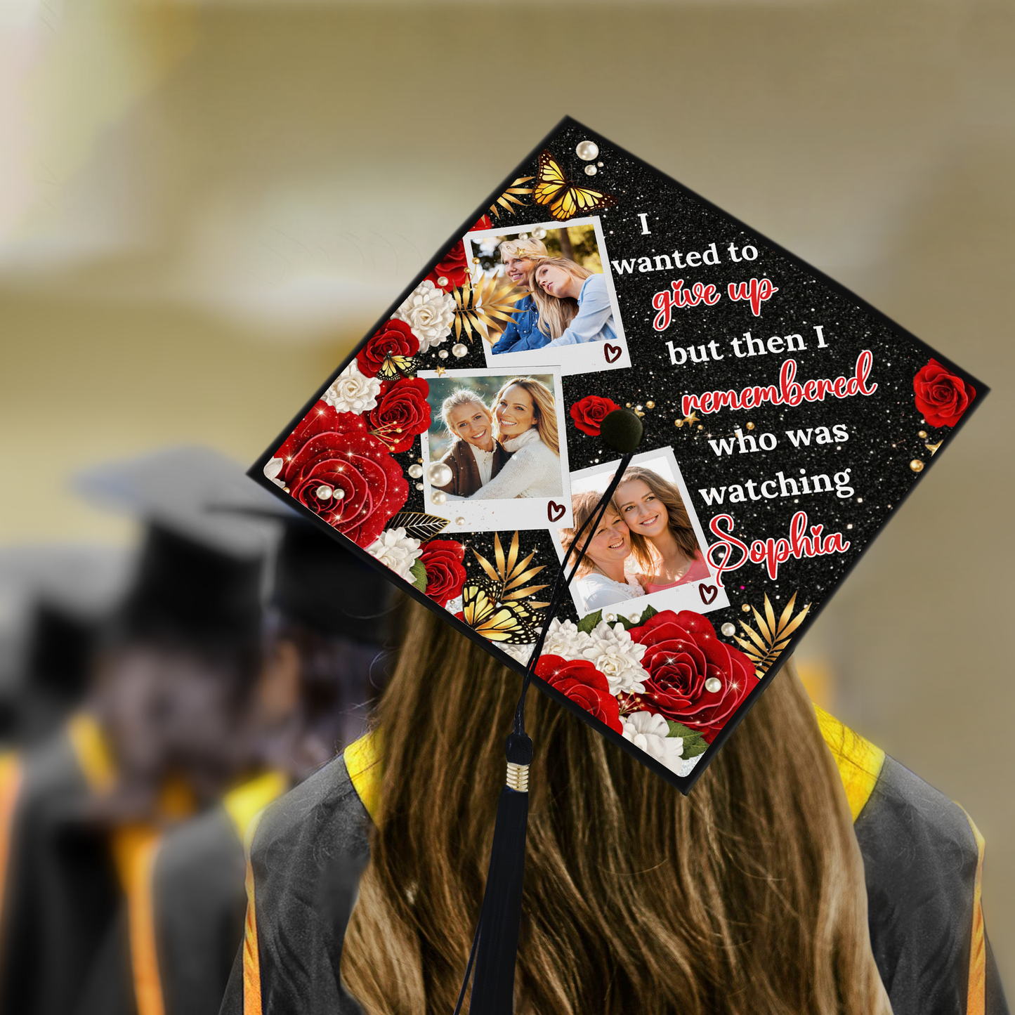 Custom Proud Mom and Dad Graduation Cap Class Of 2026 - Personalized Printed Graduation Cap Topper