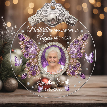 My Angel - Personalized Glass Ornament With Silver and Gold Cap