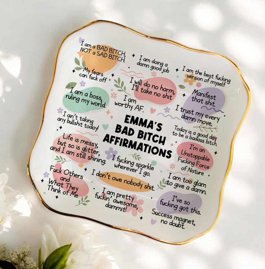 My Swear Affirmations - Personalized Ring Dish - Mother's Day Gifts