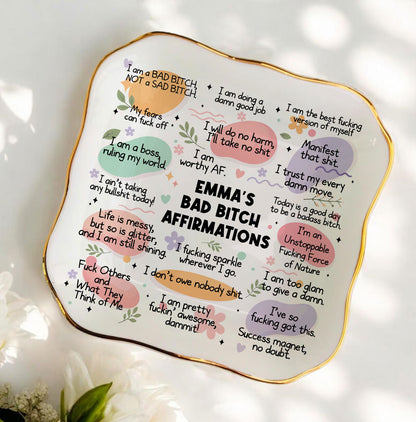 My Swear Affirmations - Personalized Ring Dish - Mother's Day Gifts