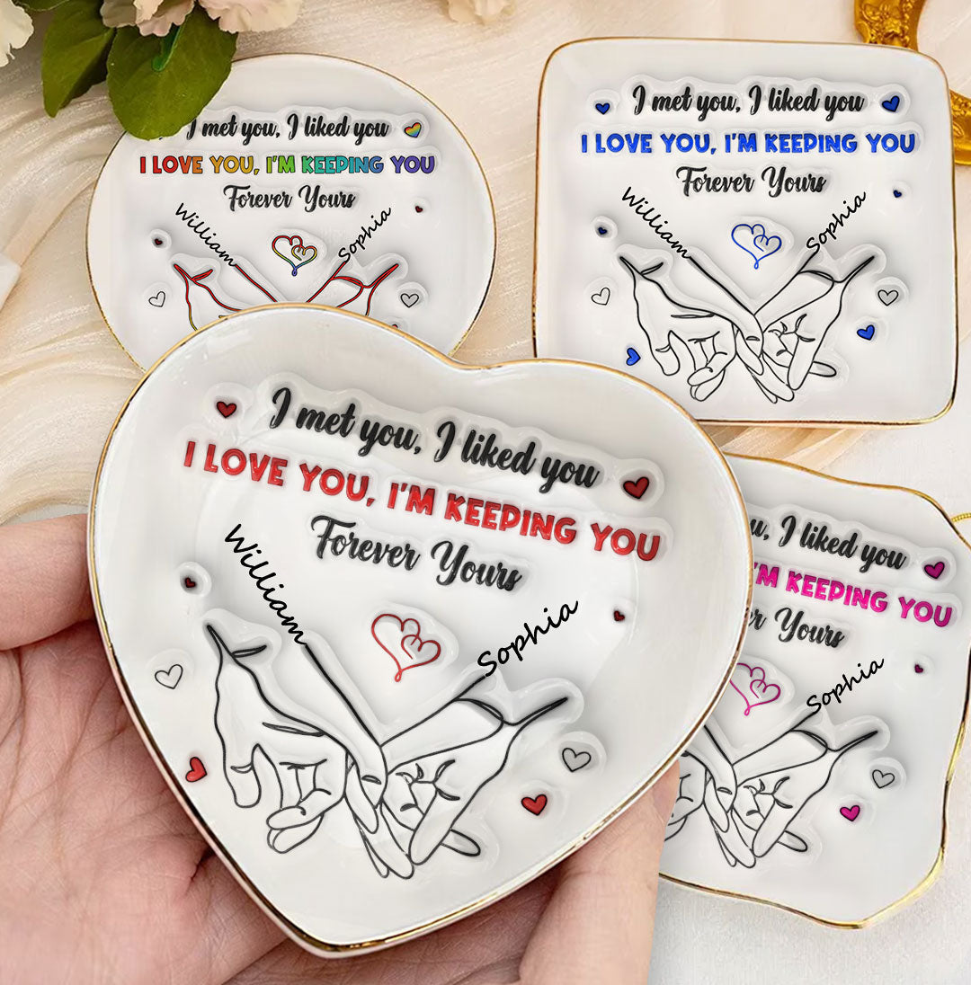 I Love You, I'm Keeping You - Personalized Ring Dish - Couple Gifts