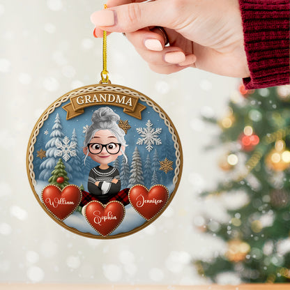 Santa Grandma Christmas 2025 - Personalized Acrylic Ornament