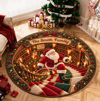 Merry Moments All Season Shaped Doormat - Personalized Christmas Decor 3D Round Rug