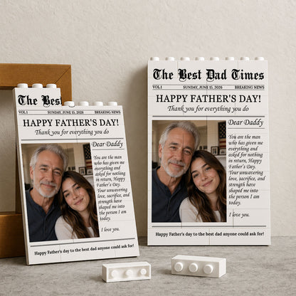 The Man Given Me Everything Custom Photo Building Blocks for Dad - Father's Day Gifts