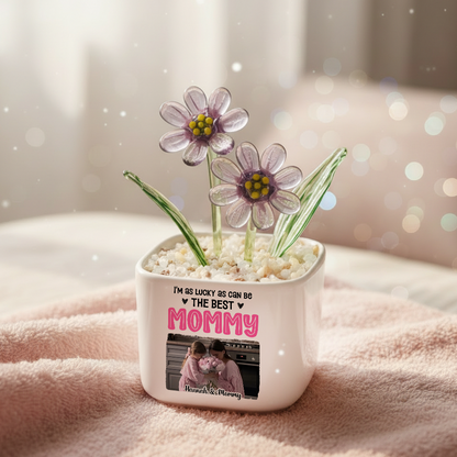 I Am Lucky - Personalized Custom Glass Everlasting Flowers