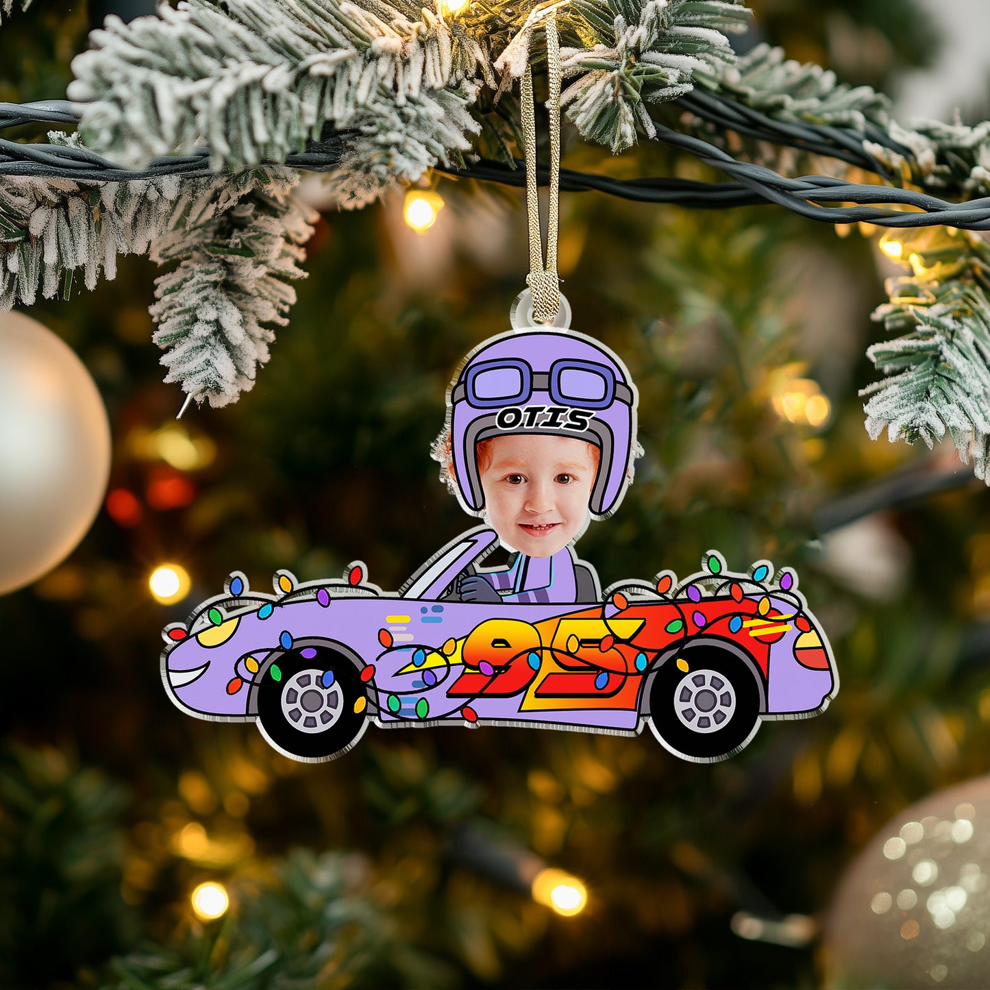 Custom Kid Face Car Toys - Personalized Acrylic Ornament
