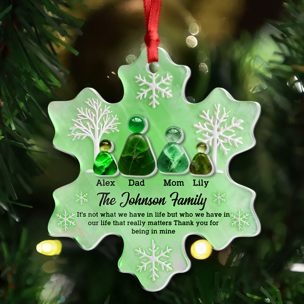 Our Family Sea Glass - Personalized Custom Acrylic 2-layered Ornament