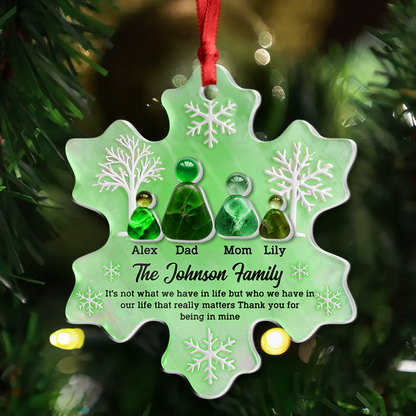 Our Family Sea Glass - Personalized Custom Acrylic 2-layered Ornament