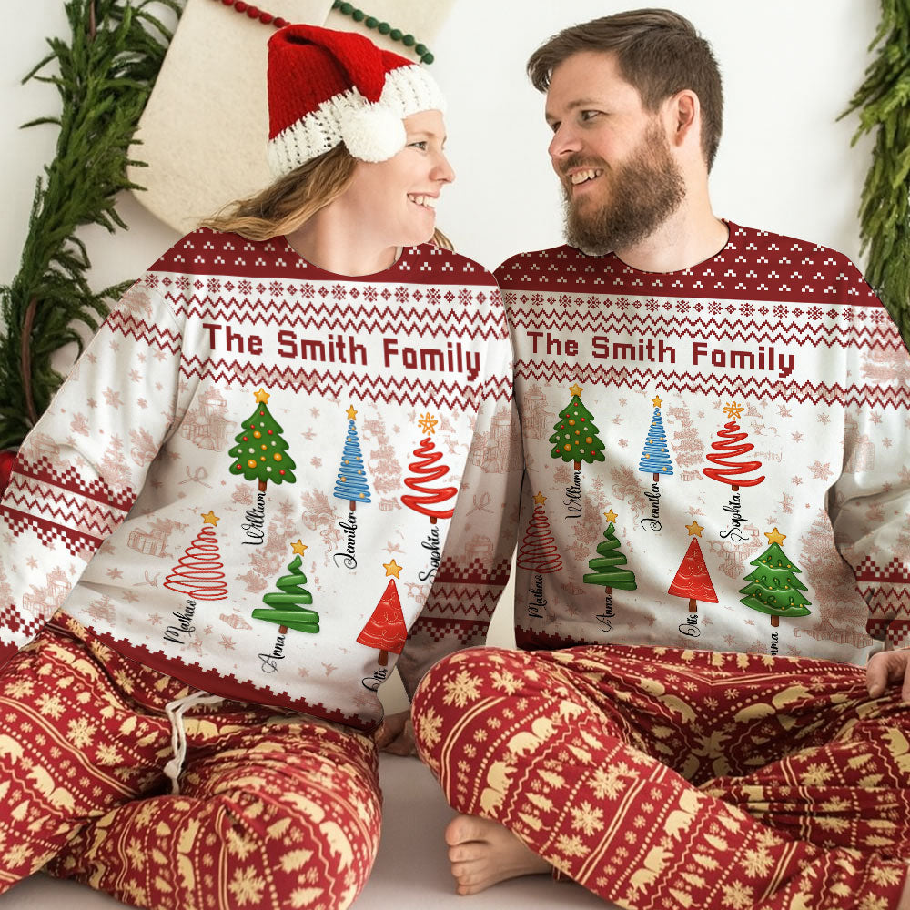 Family Tree Ugly Sweater - Unisex Wool Jumper - Christmas Gift