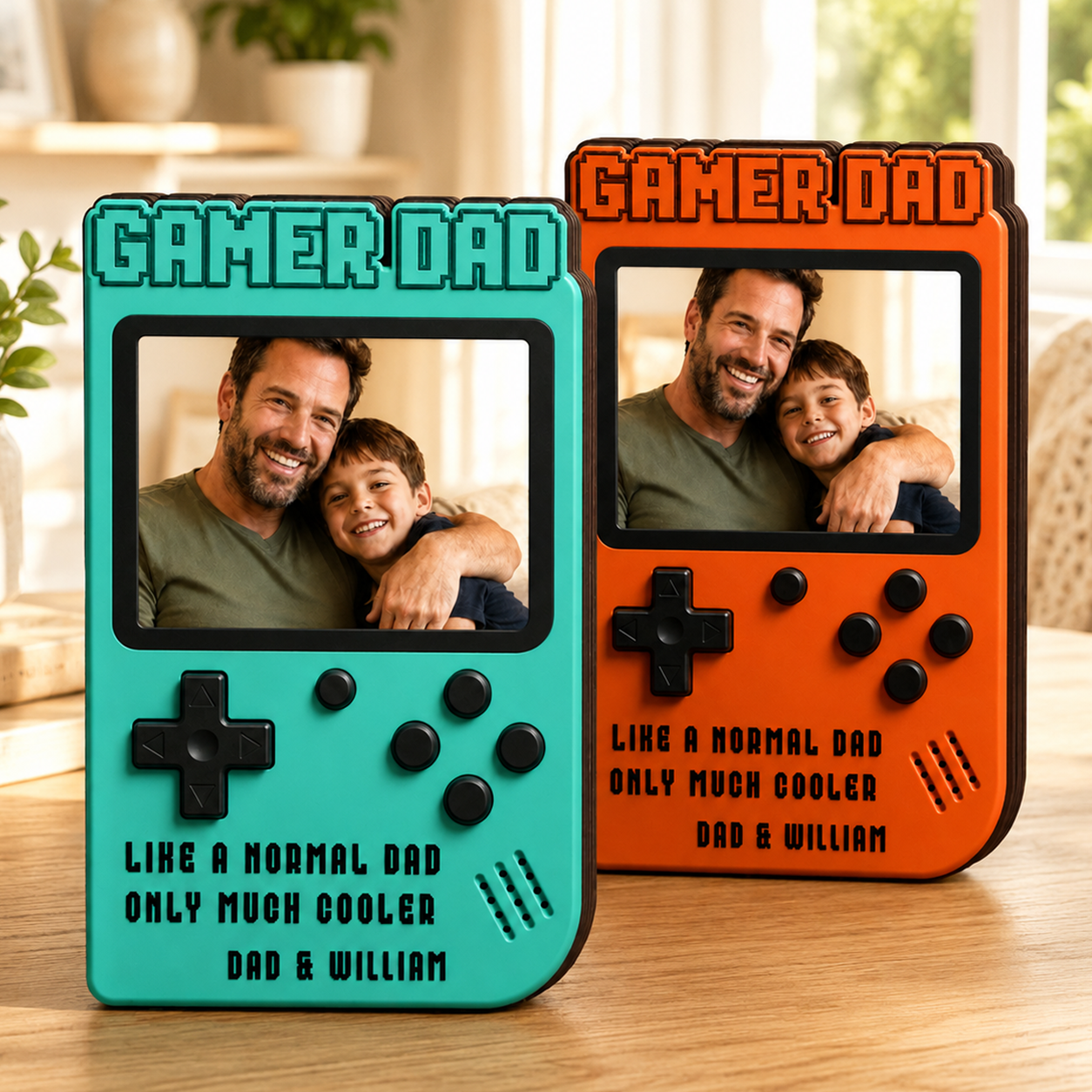 Gammer Dad - Personalized Memorial Wooden Sitom Angn - Cusgel Figure Block, Sympathy Gift