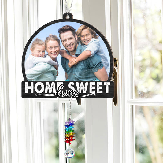 Home Sweet Home  - Ornament Hanging Piece With Crystal Charm