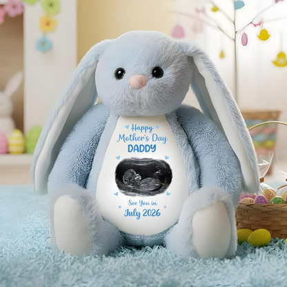 Custom Photo See You In 2026 Baby Expecting - Personalized Custom Bunny Plush