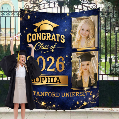 Class of 2026 Custom Graduation Party Backdrop - Personalized Congrats Graduation Backdrop