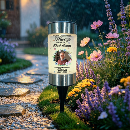 Forever Loved Solar Garden Light - Personalized Memorial Sympathy Gifts For Loss Of Mom, Dad