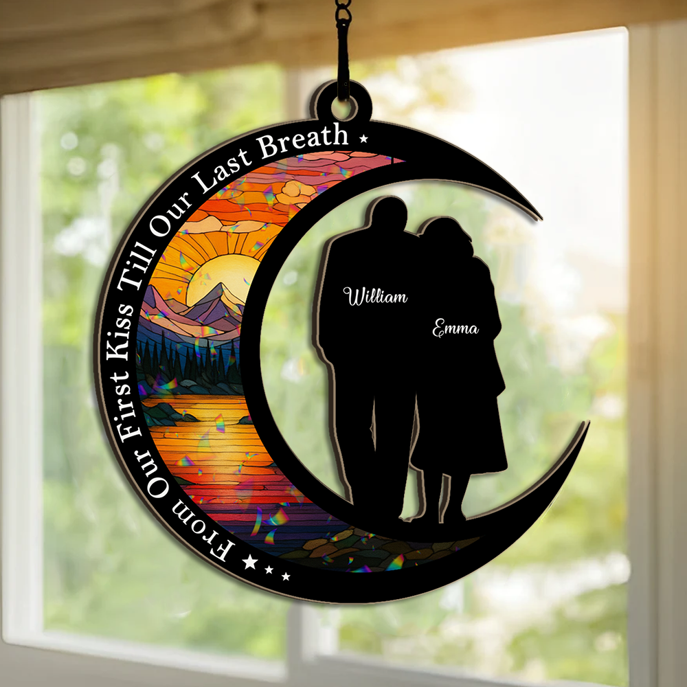 From Our First Kiss Till Our Last Breath - Custom Shape Hologram Ornament 2 Layered