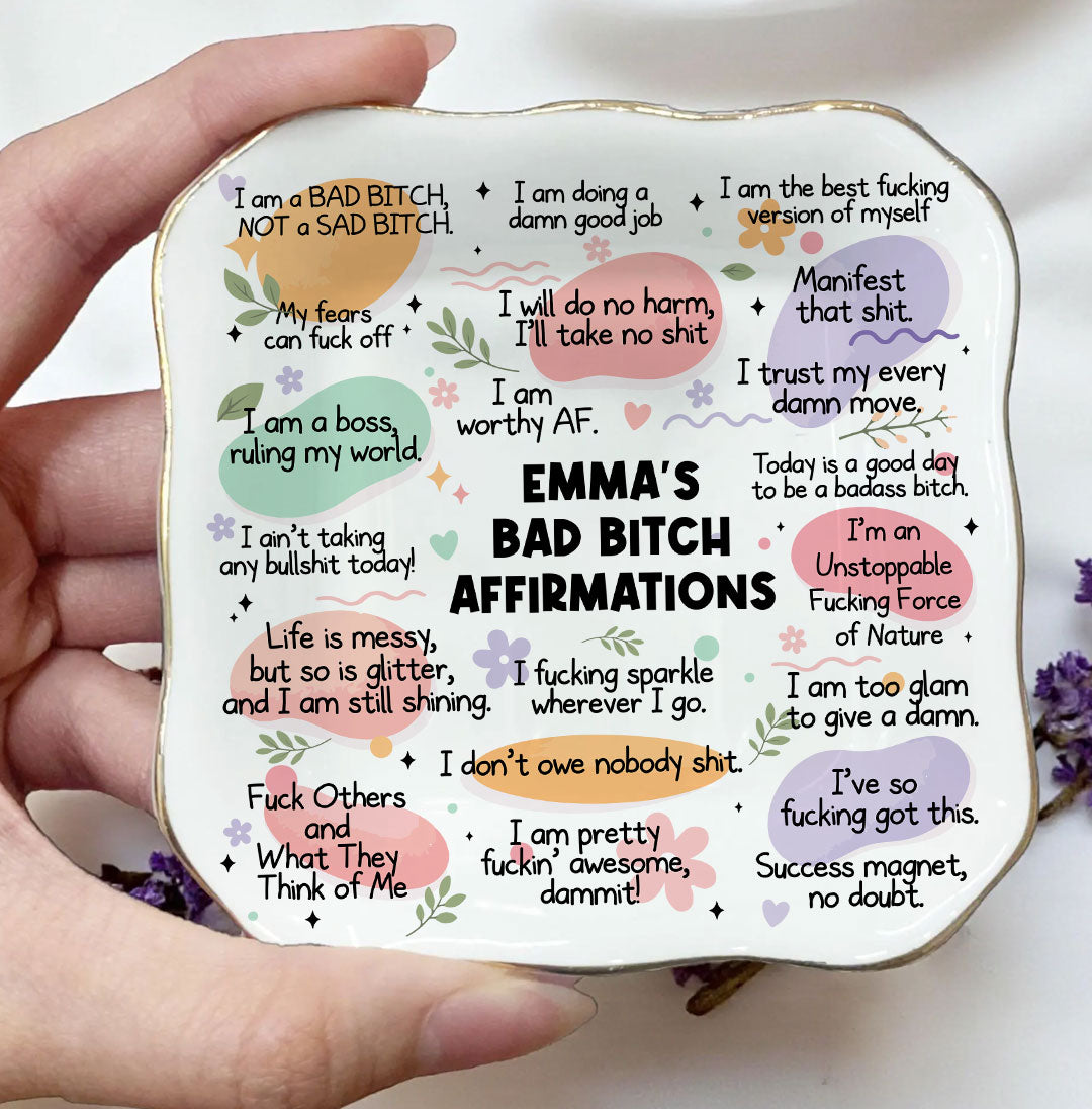 My Swear Affirmations - Personalized Ring Dish - Mother's Day Gifts