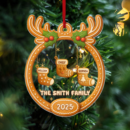 Gingerbread Christmas 2025 - Personalized Acrylic Ornament