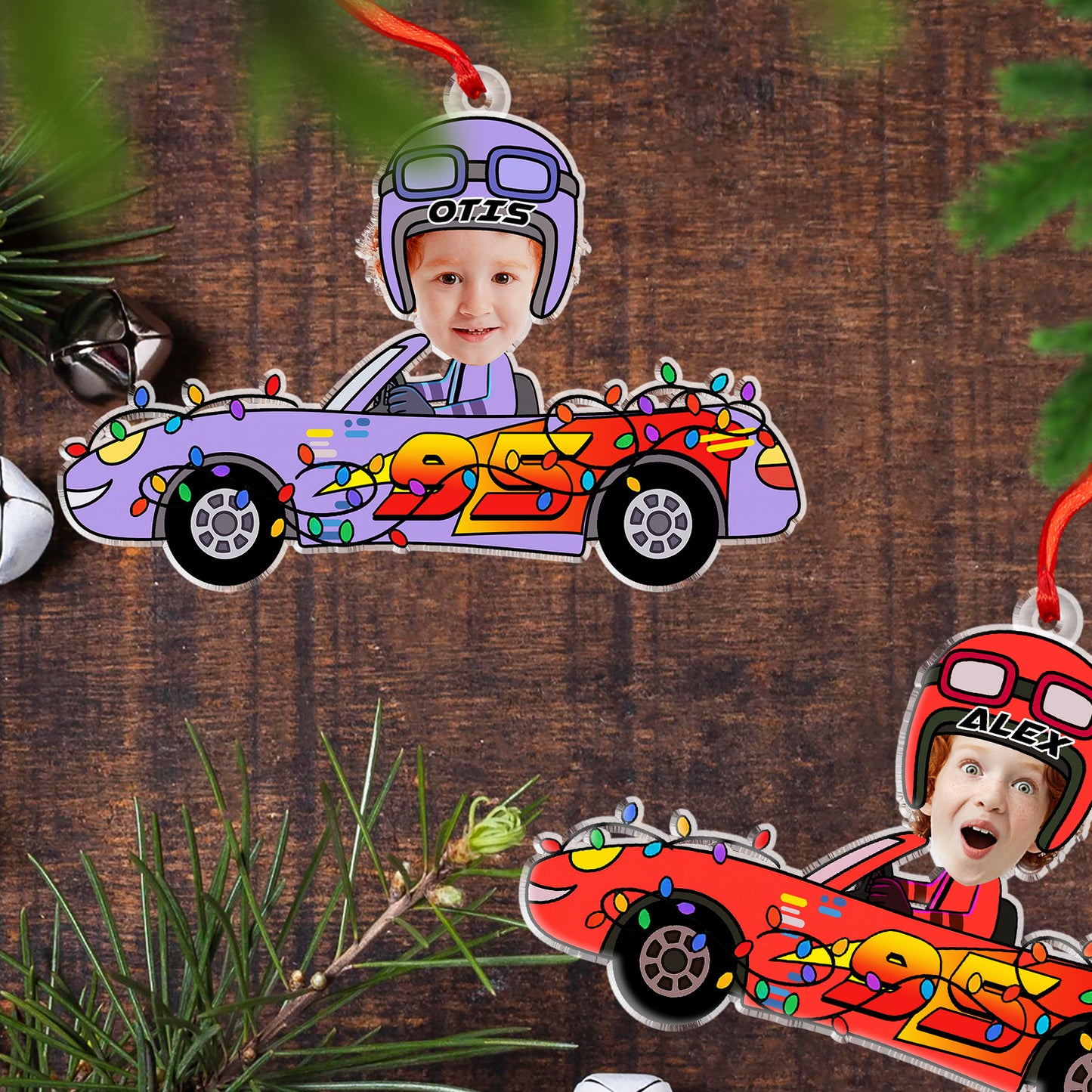 Custom Kid Face Car Toys - Personalized Acrylic Ornament