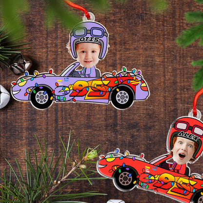 Custom Kid Face Car Toys - Personalized Acrylic Ornament